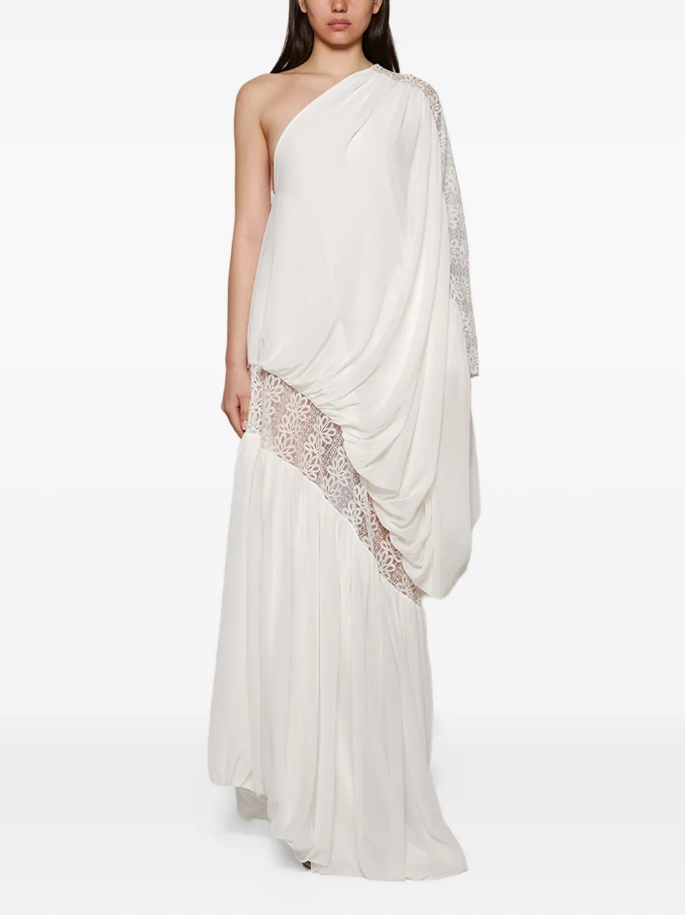Dima Ayad lace-paneled draped maxi dress | Evening Dresses | Image 2