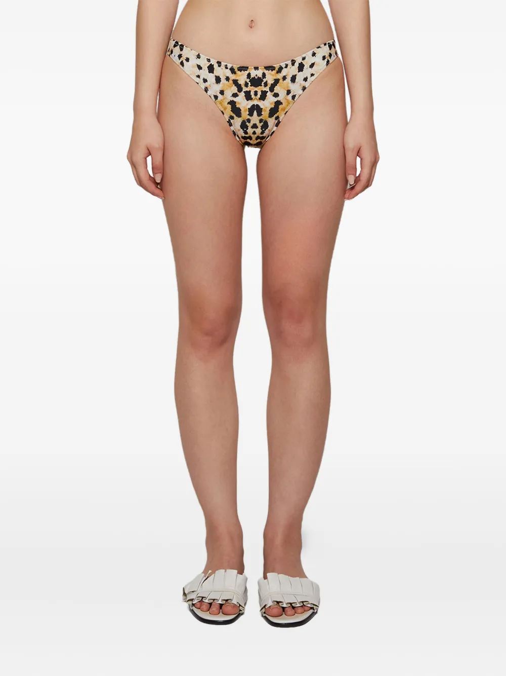 Tropic Of C Leopard-print Bikini Bottoms In Animal Print
