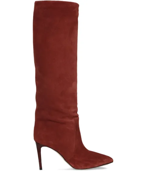 Paris Texas 85mm stiletto suede knee-high boots