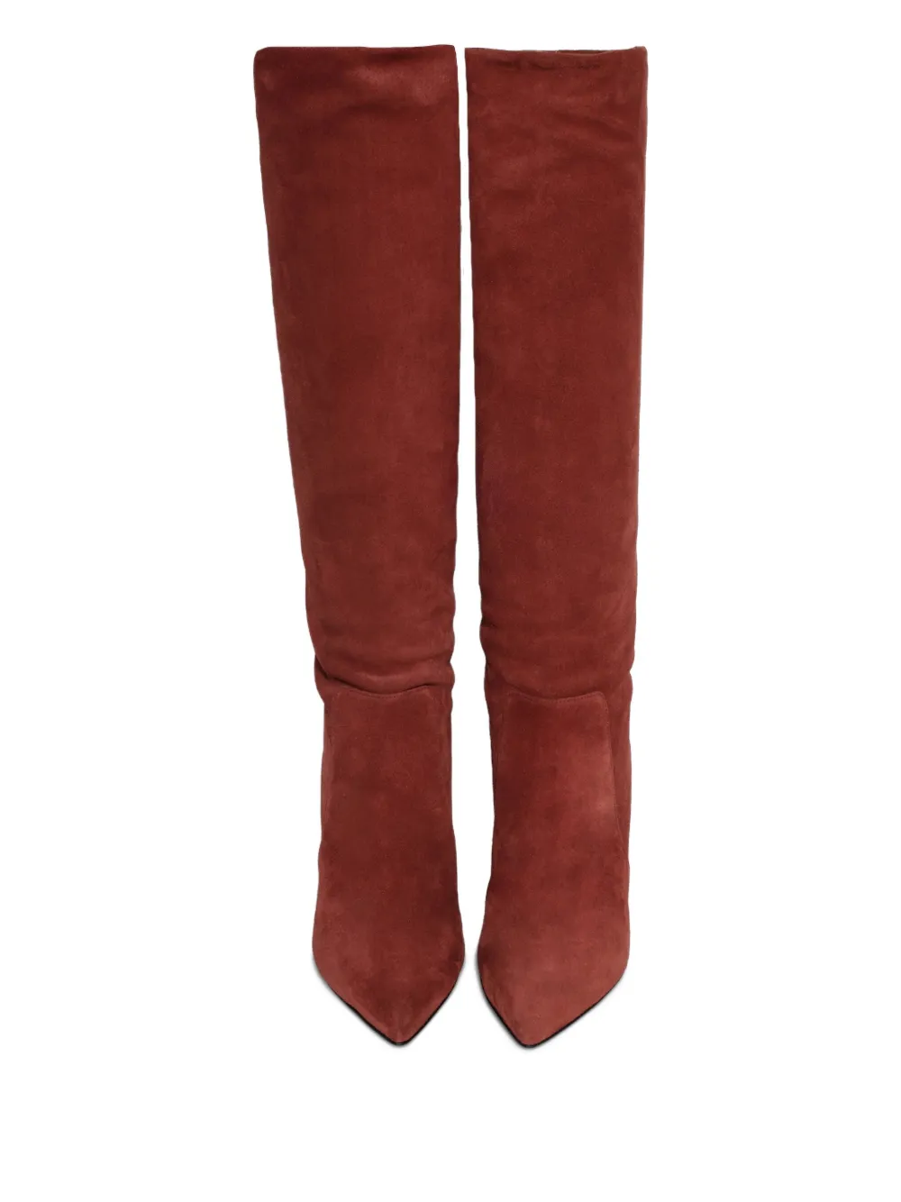Paris Texas 85mm stiletto suede knee-high boots Red