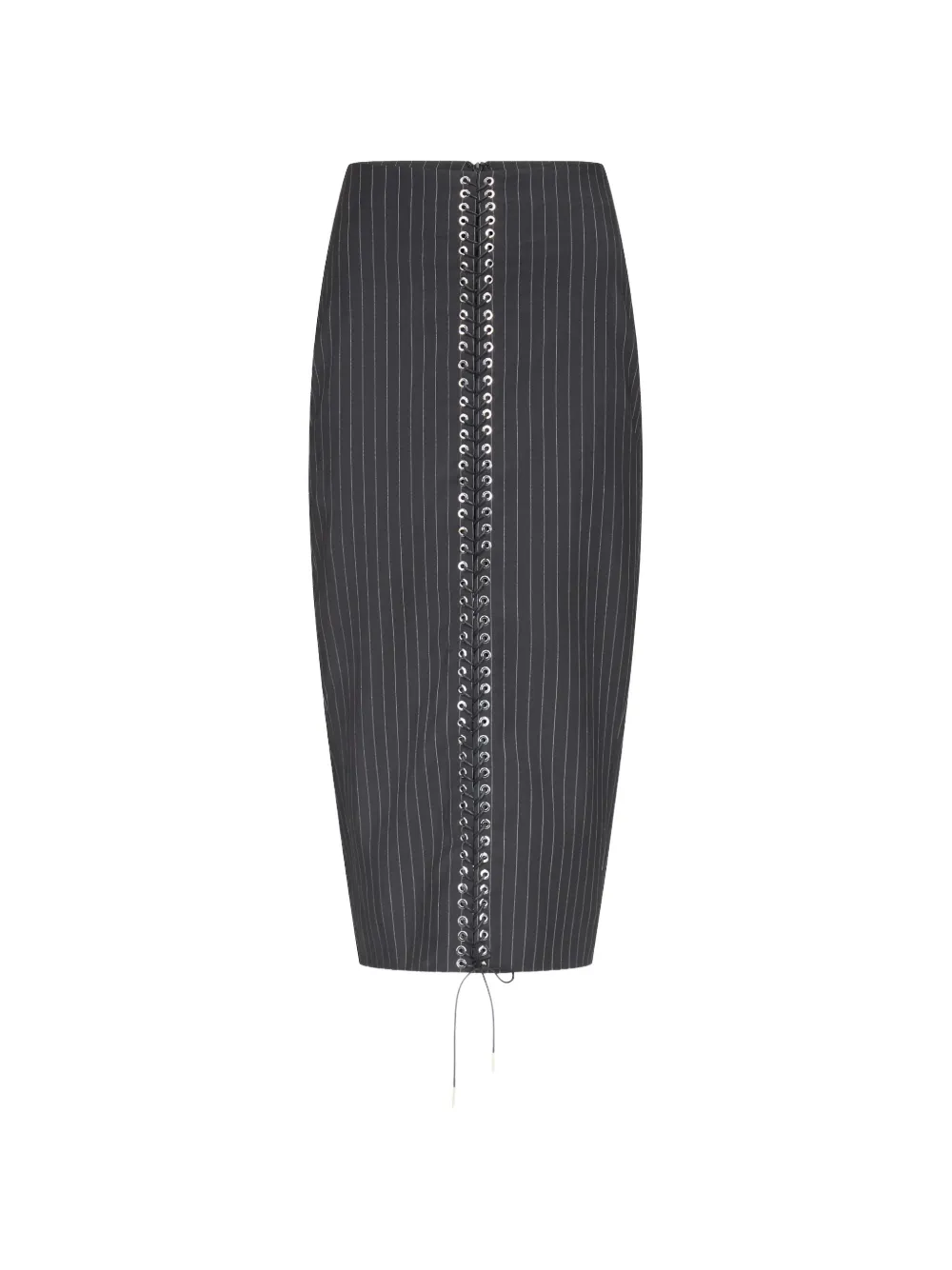 Ludovic de Saint Sernin pinstriped eyelet skirt - Grau