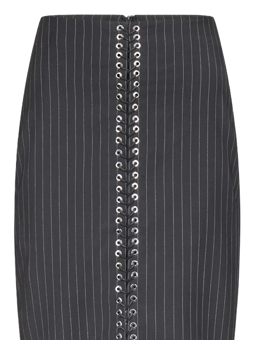  Ludovic De Saint Sernin Pinstriped Eyelet Skirt - Grey 