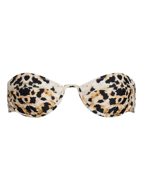 TROPIC OF C Mariel animal-print bikini top
