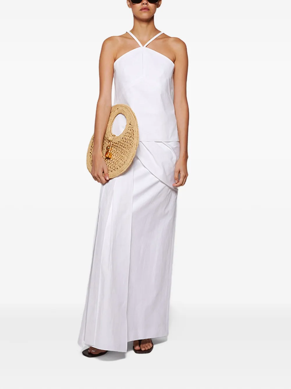 Rosie Assoulin Cross-strap Top In White