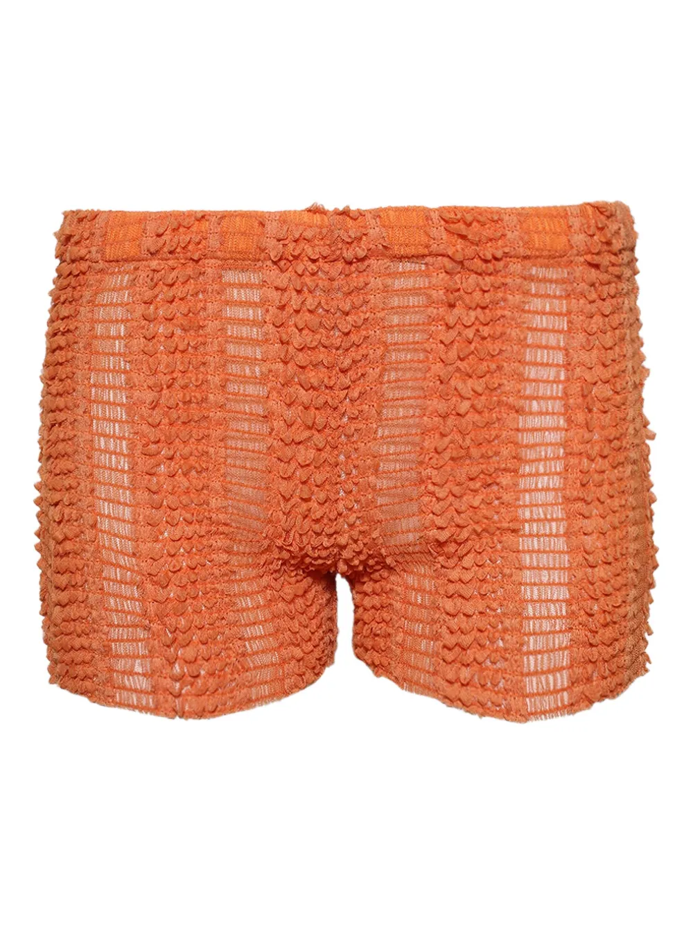 Roberta Einer smocked ruffled shorts | Orange | Image 1