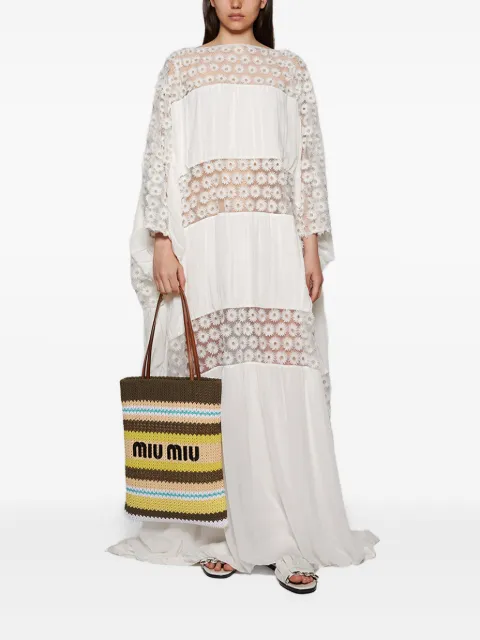 Dima Ayad daisy-lace maxi dress