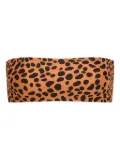 TROPIC OF C animal-print strapless top - Orange