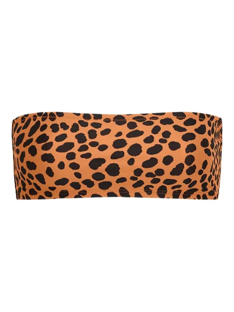TROPIC OF C animal-print strapless top