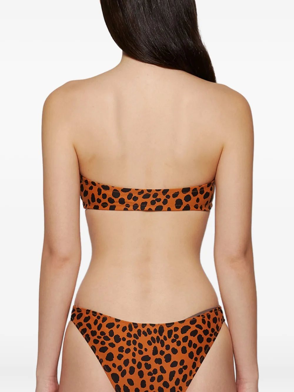 TROPIC OF C Strapless top met dierenprint Oranje