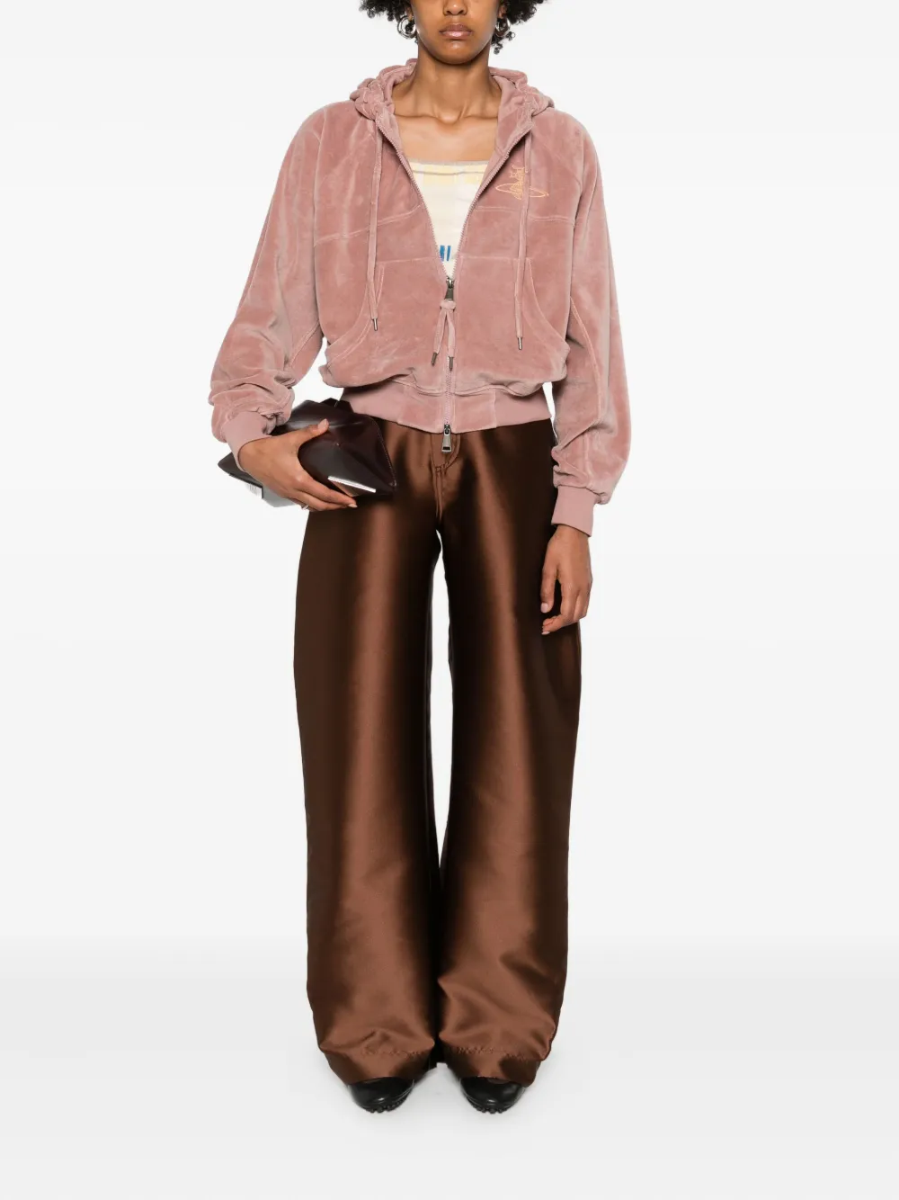 Vivienne Westwood Hoodie met rits - Roze