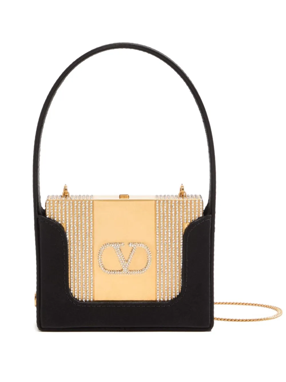 Valentino Minaumorphe Crystal-embellished Clutch In Multi