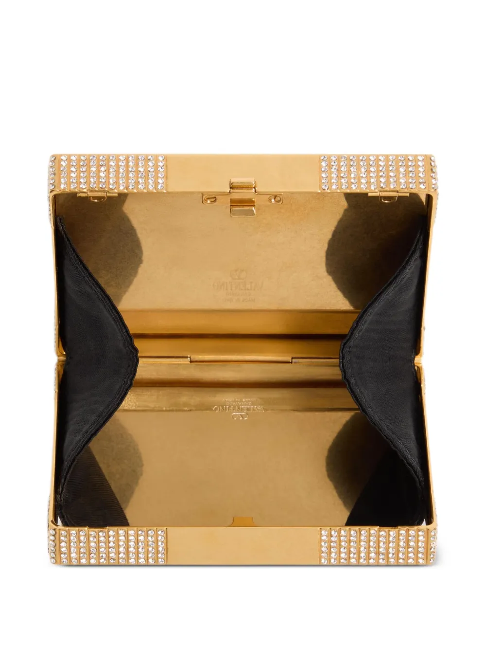Valentino Minaumorphe Crystal-embellished Clutch In Multi