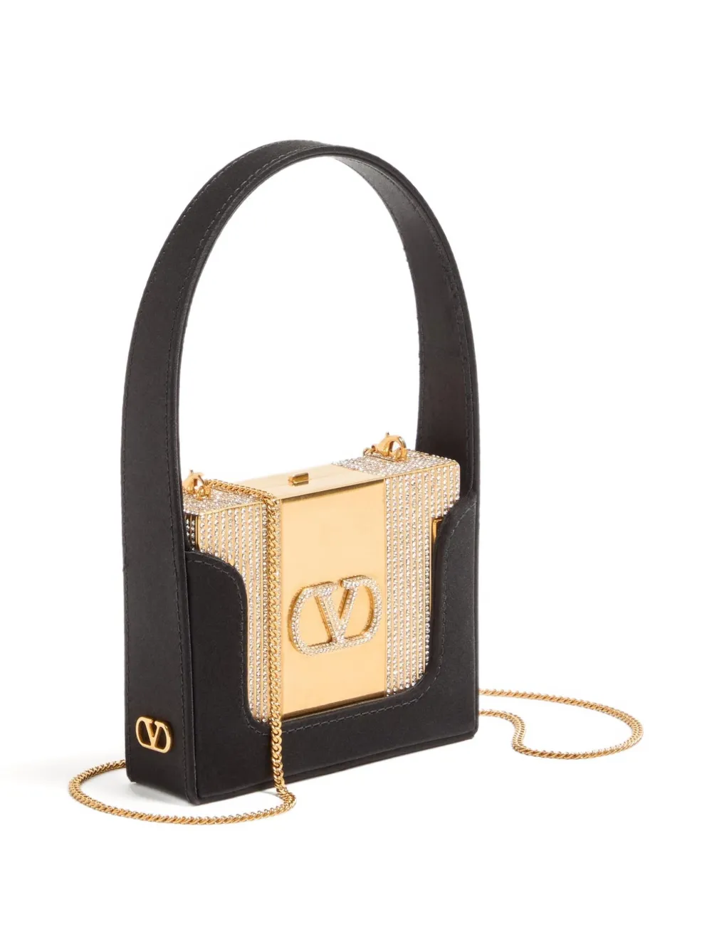 Valentino Garavani Minaumorphe clutch verfraaid met kristallen Goud