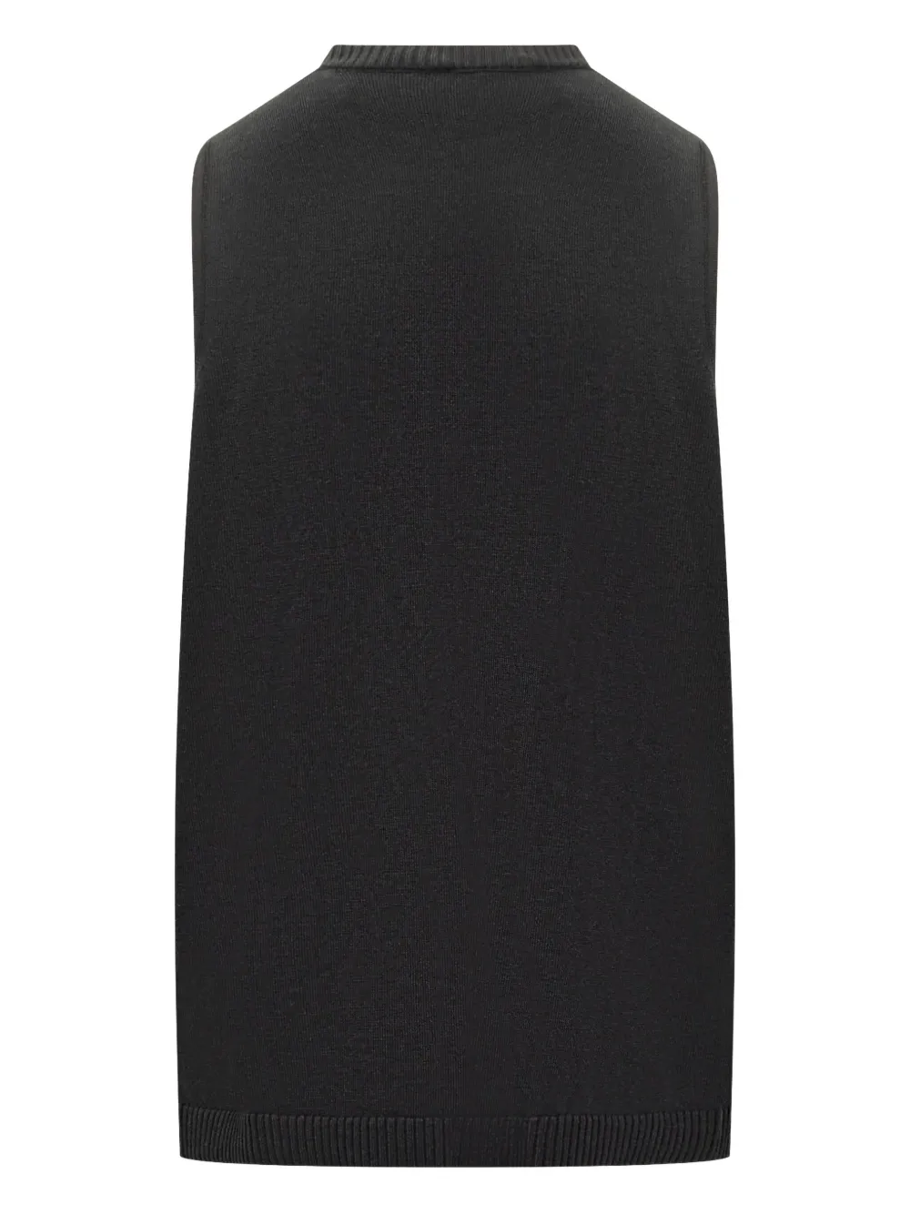 Y-3 embossed-logo knitted vest - Zwart