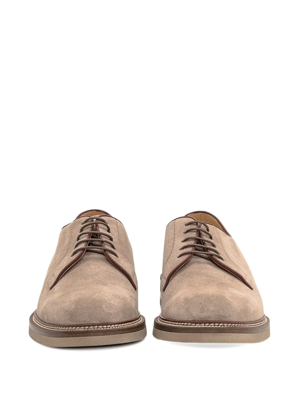 Brunello Cucinelli suede lace-up shoes Neutrals