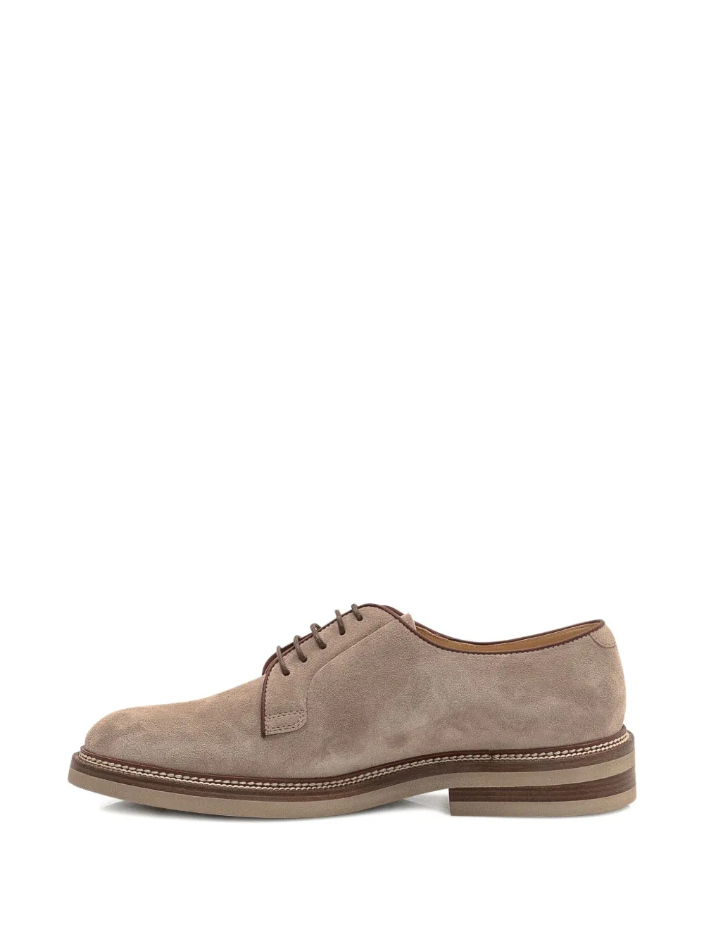 Brunello Cucinelli suede lace-up shoes Neutrals