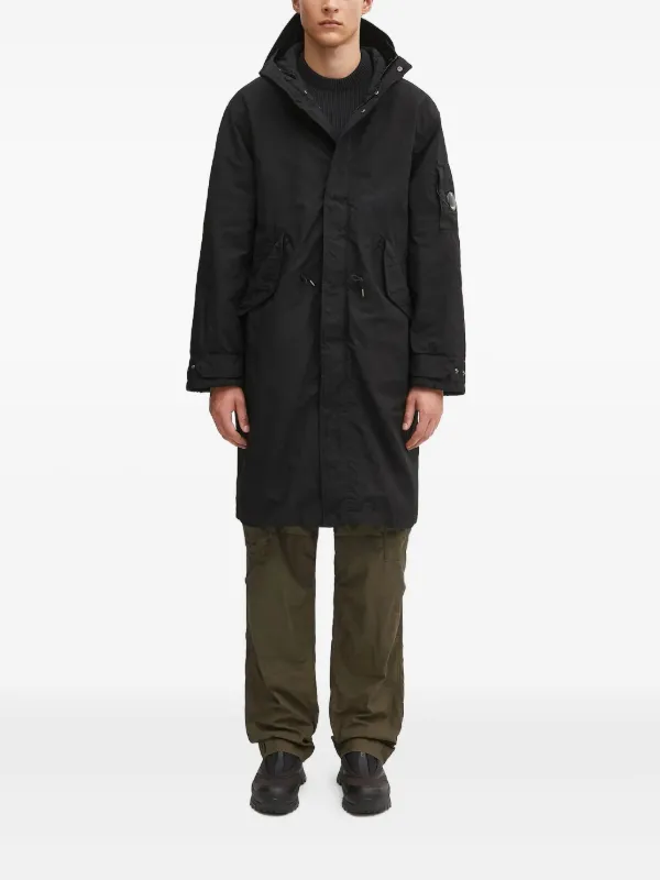 CP COMPANY フーデッドテックコート C.P. Company フーデッド コート | ブラック | FARFETCH JP
