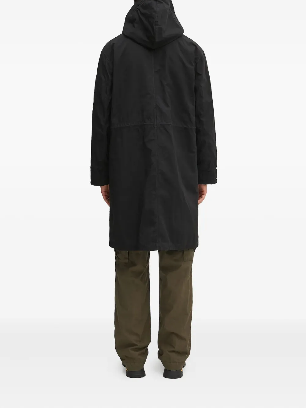 C.p. Company Hooded Coat In Black