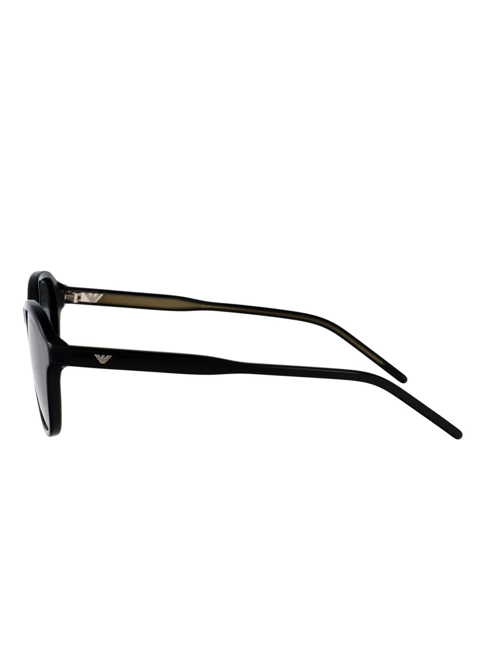 Emporio Armani Acetate zonnebril met rond montuur Zwart