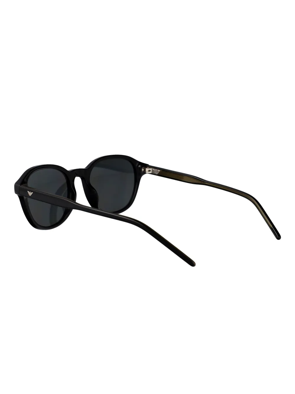 Emporio Armani Acetate zonnebril met rond montuur Zwart