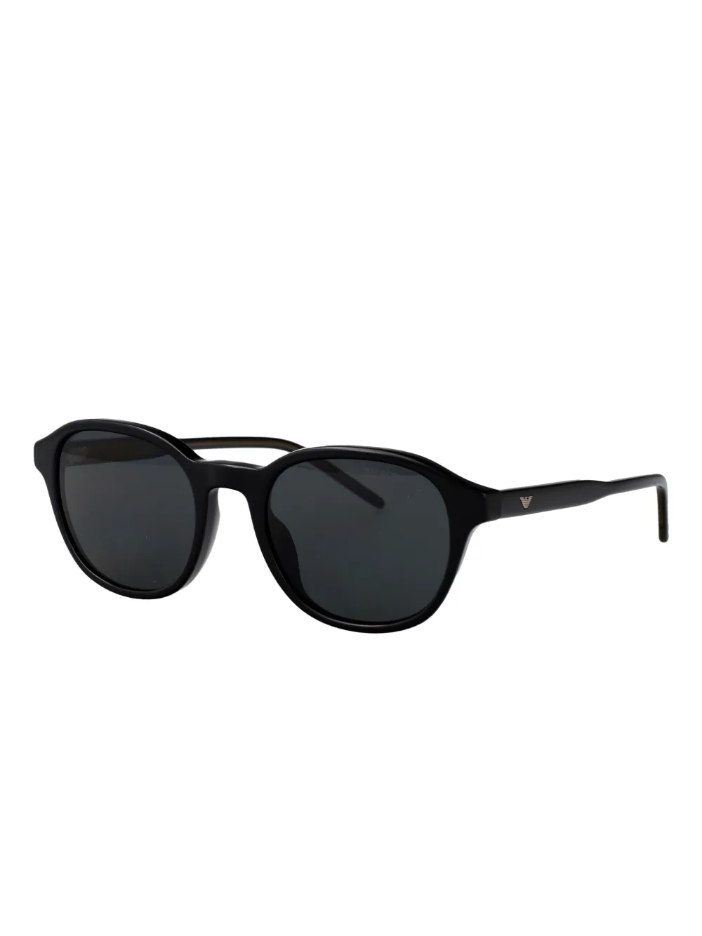 Emporio Armani Acetate zonnebril met rond montuur Zwart