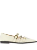 PINKO buckle-embellished pointed ballet flats - Neutrals