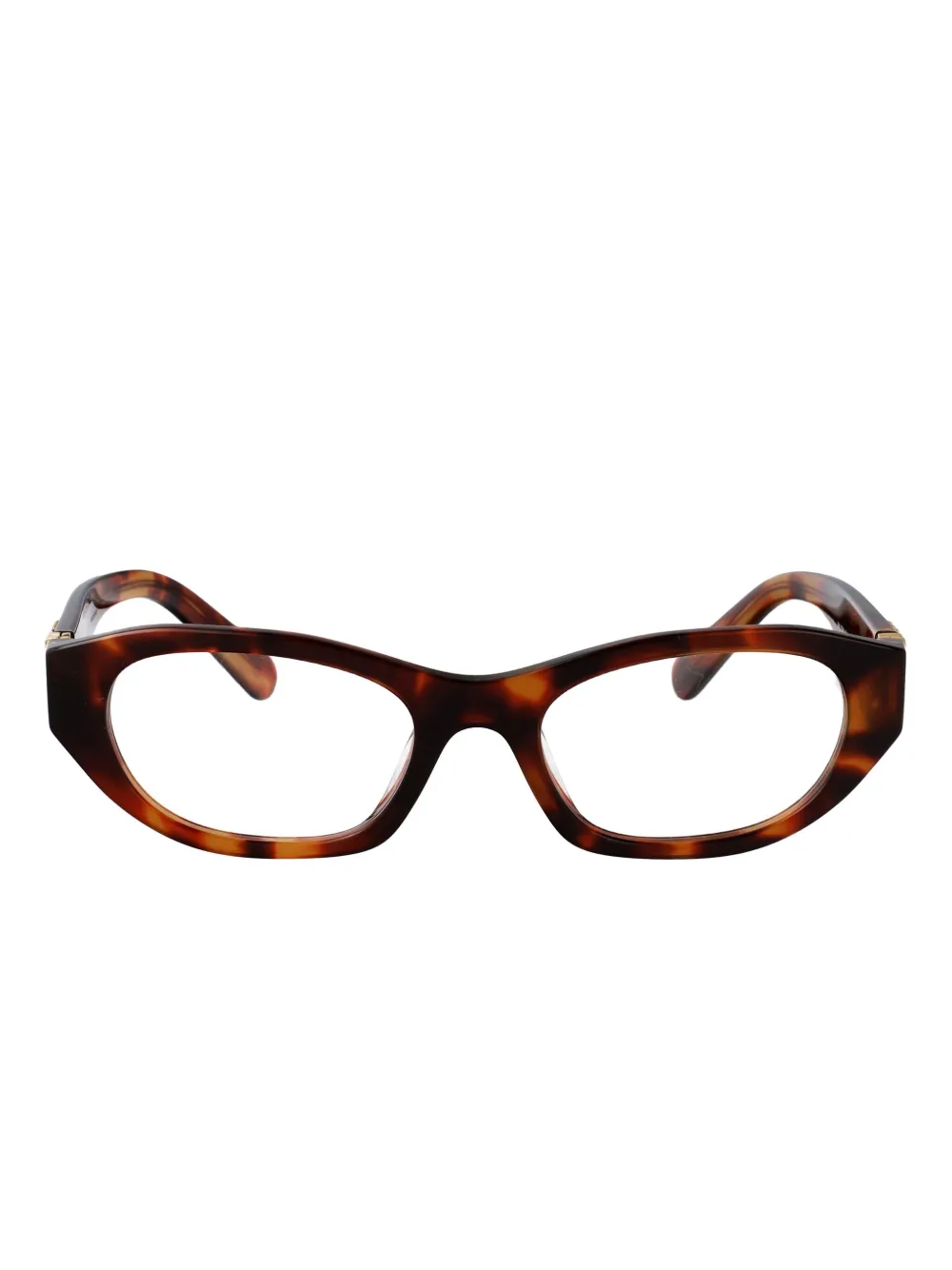 Miu Eyewear tortoiseshell geometric-frame glasses Bruin