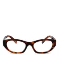 Miu Miu Eyewear tortoiseshell geometric-frame glasses - Brown