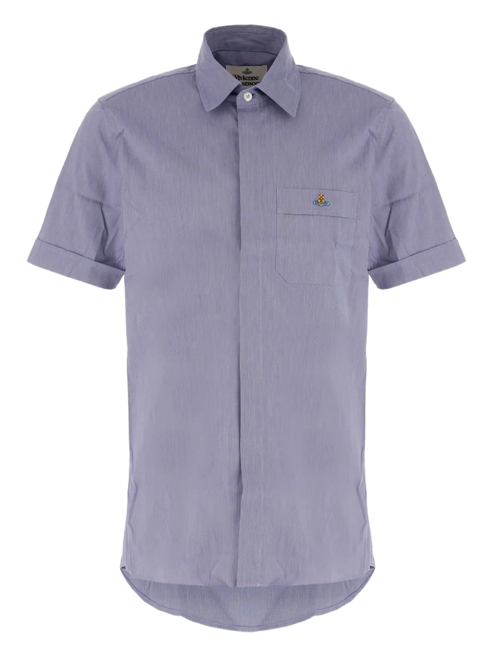 Vivienne Westwood logo-embroidered short-sleeve shirt | Blue | Image 1