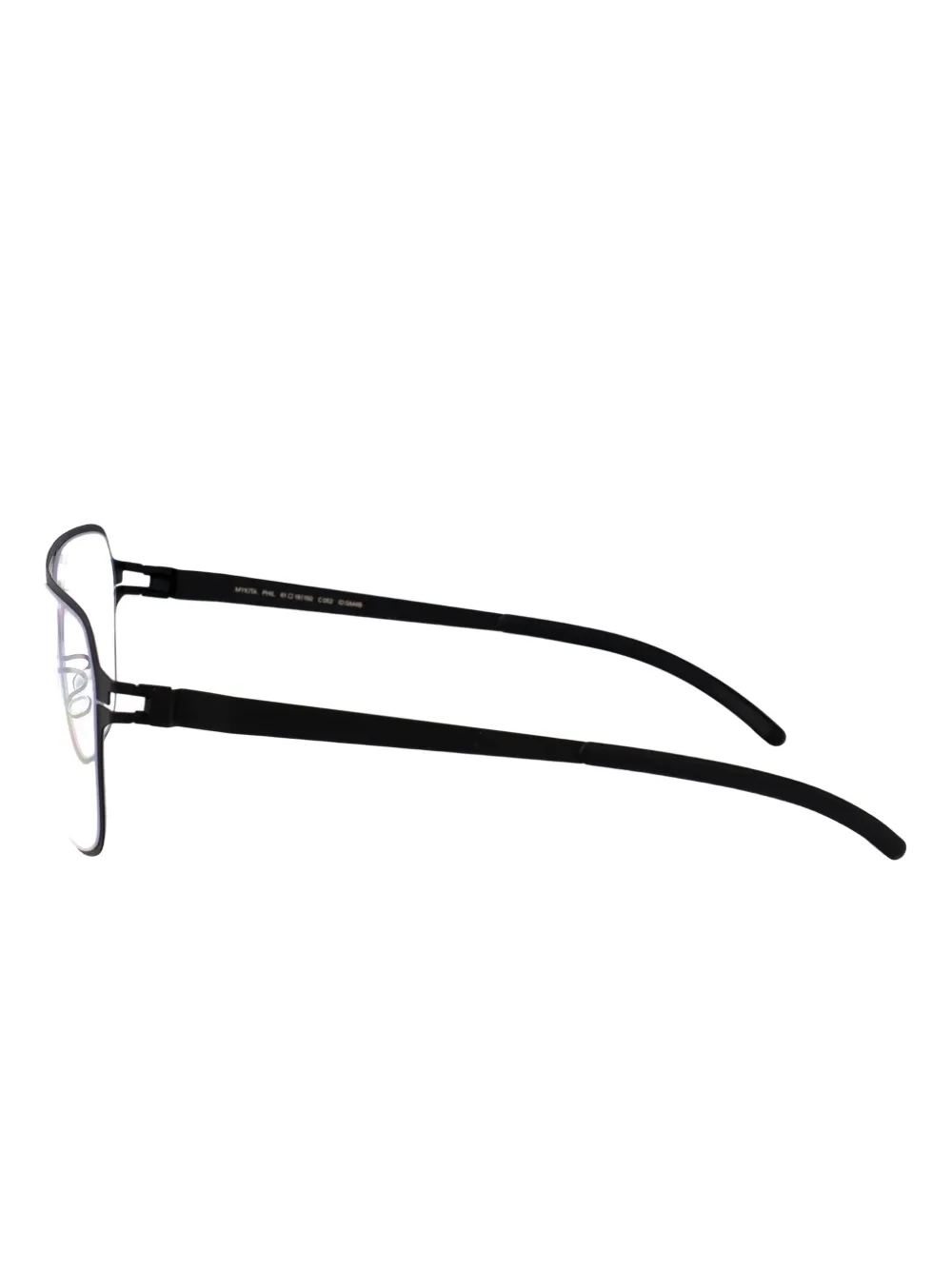 Mykita Phil bril met rechthoekig montuur Zwart