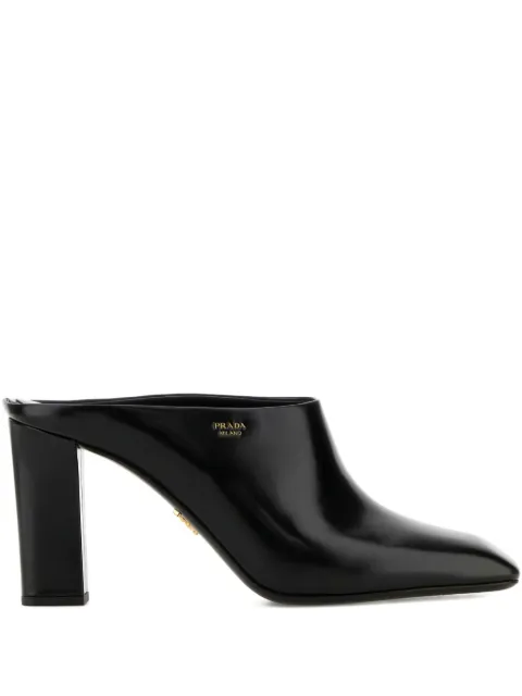 Prada 85mm leather block-heel mules