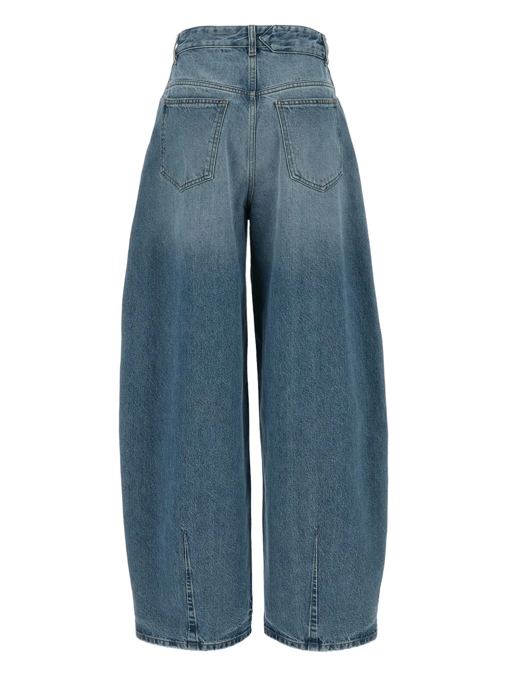 Jacquemus Le De-Nîmes Ovalo high-waist curved jeans Blauw