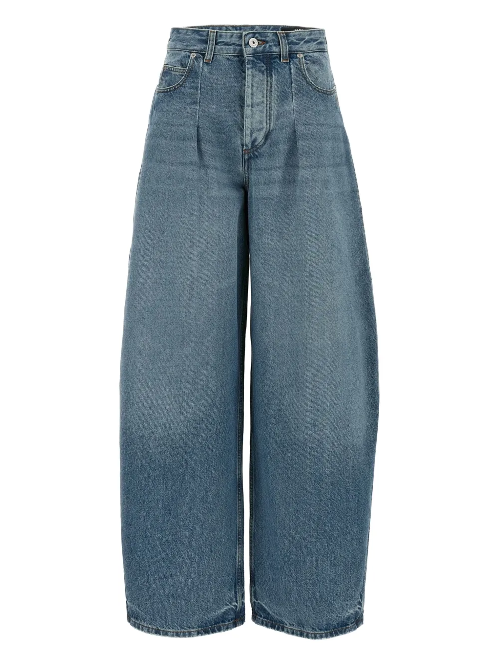 Jacquemus Le De-Nîmes Ovalo high-waist curved jeans Blauw