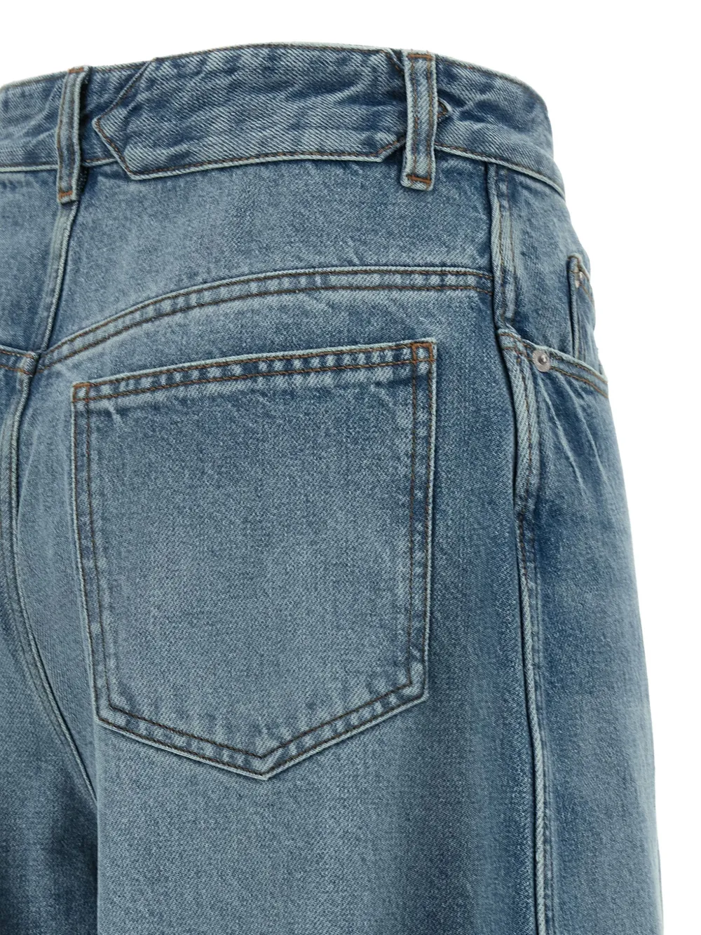 Jacquemus Le De-Nîmes Ovalo high-waist curved jeans Blauw