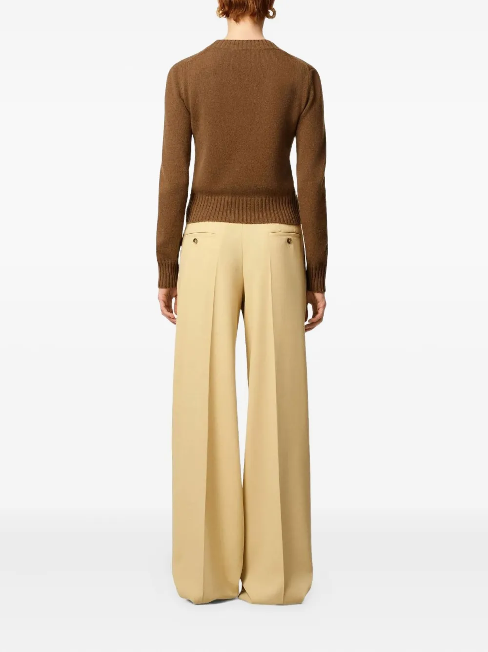 AMI Paris ribbed crew-neck sweater Bruin