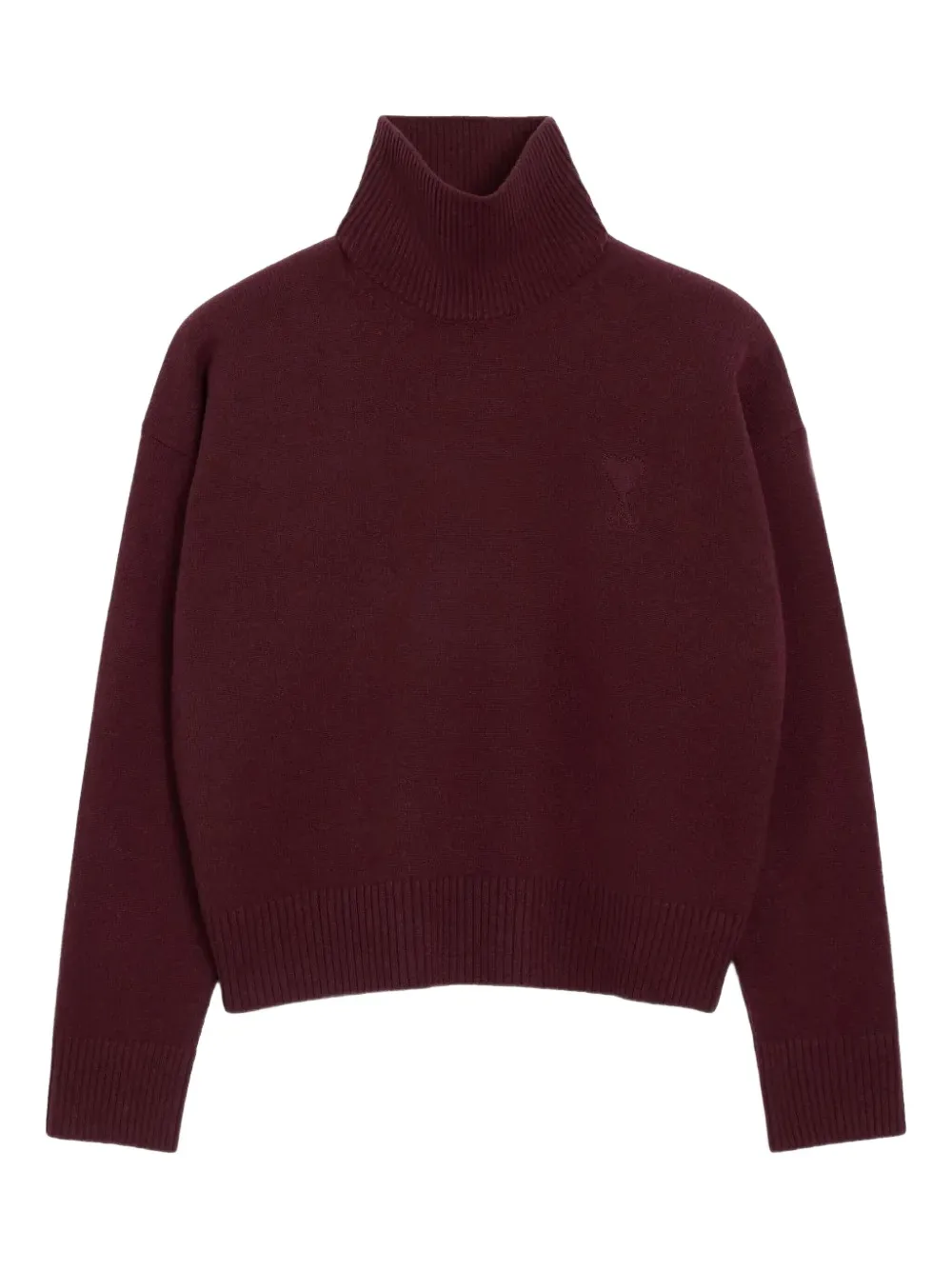 AMI Paris logo turtleneck long-sleeves sweater Rood