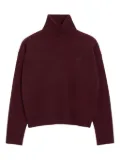 AMI Paris logo turtleneck long-sleeves sweater - Red