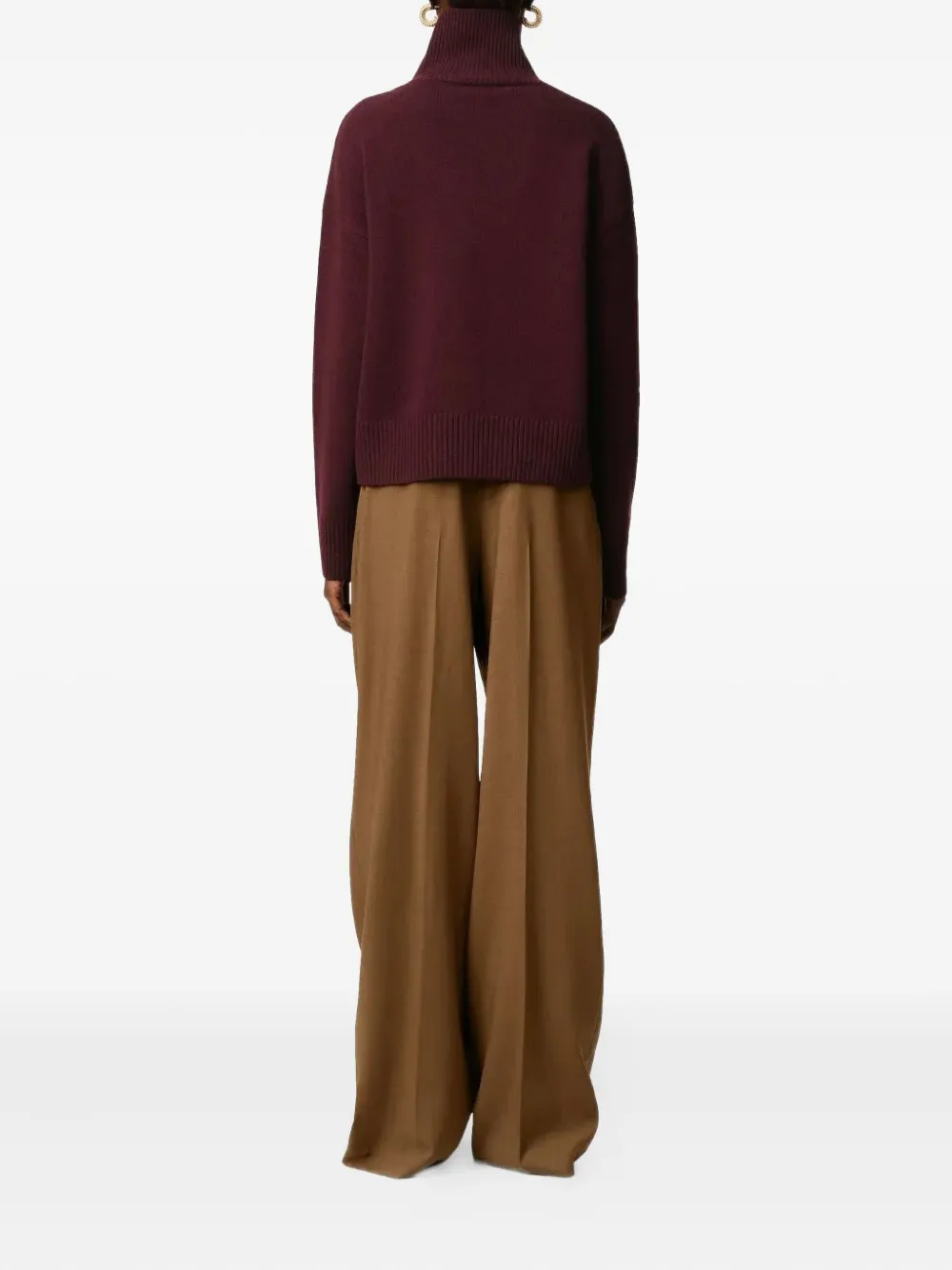 AMI Paris logo turtleneck long-sleeves sweater Rood