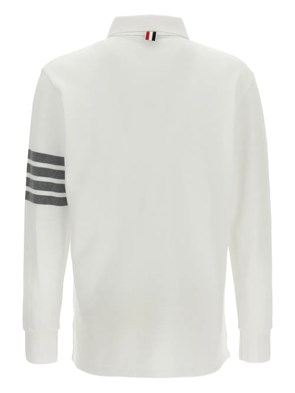 Thom Browne Classic 4Bar poloshirt met lange mouwen Wit