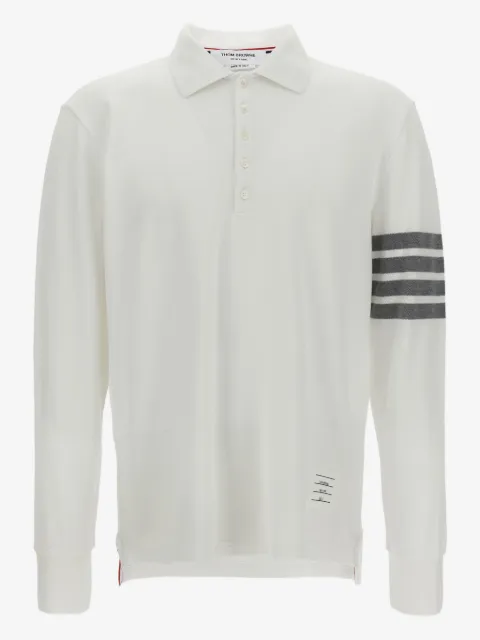 Thom Browne 4-Bar long-sleeve polo shirt