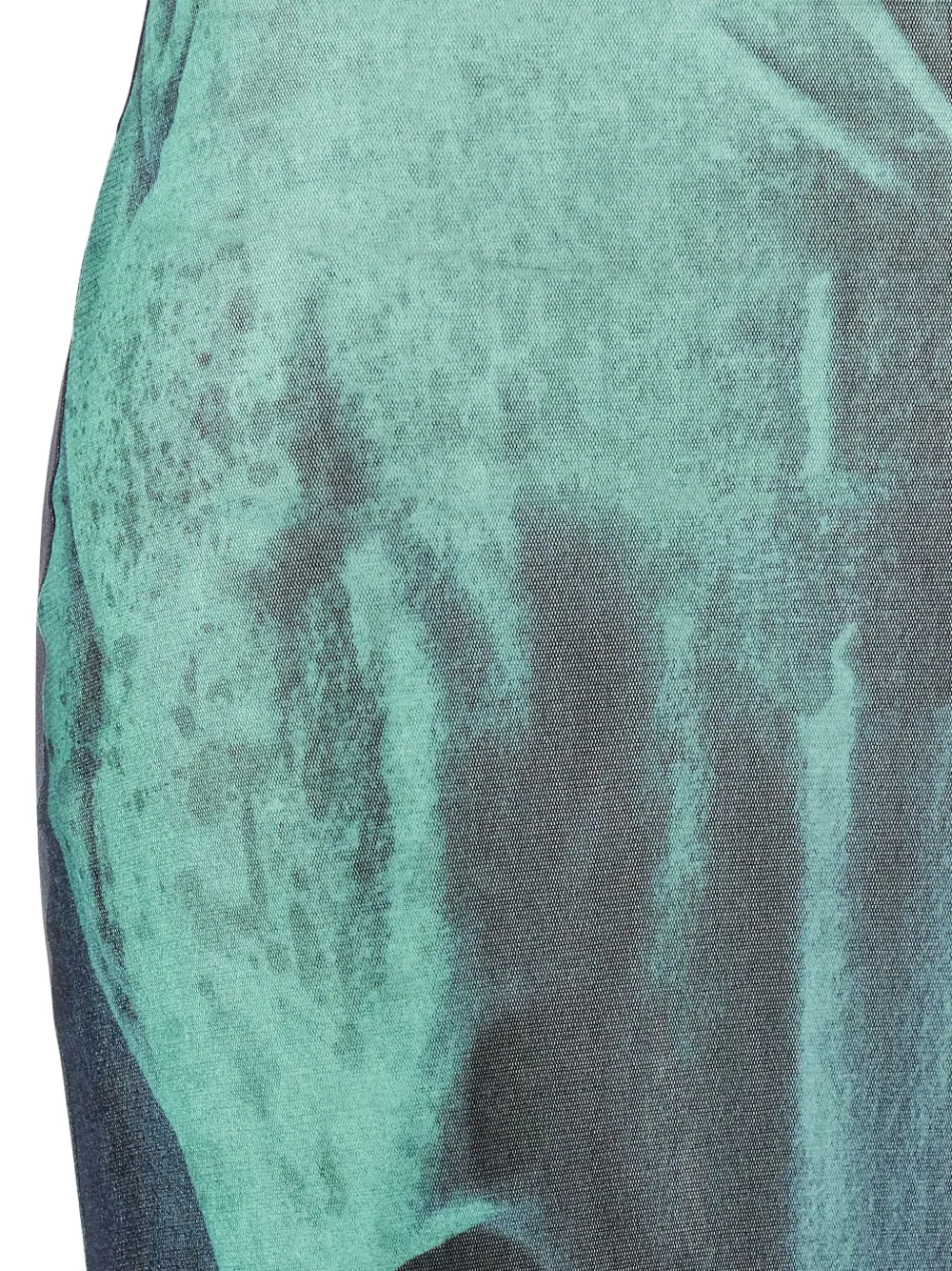 Jean Paul Gaultier The Long Water Dress Print High-neck Maxi Dress In Green