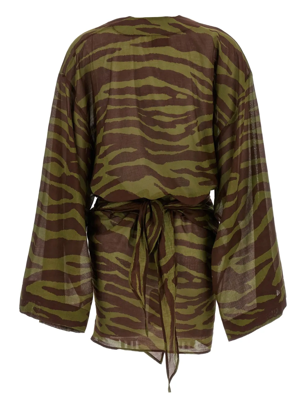 The Attico Mini-jurk met zebraprint - Groen
