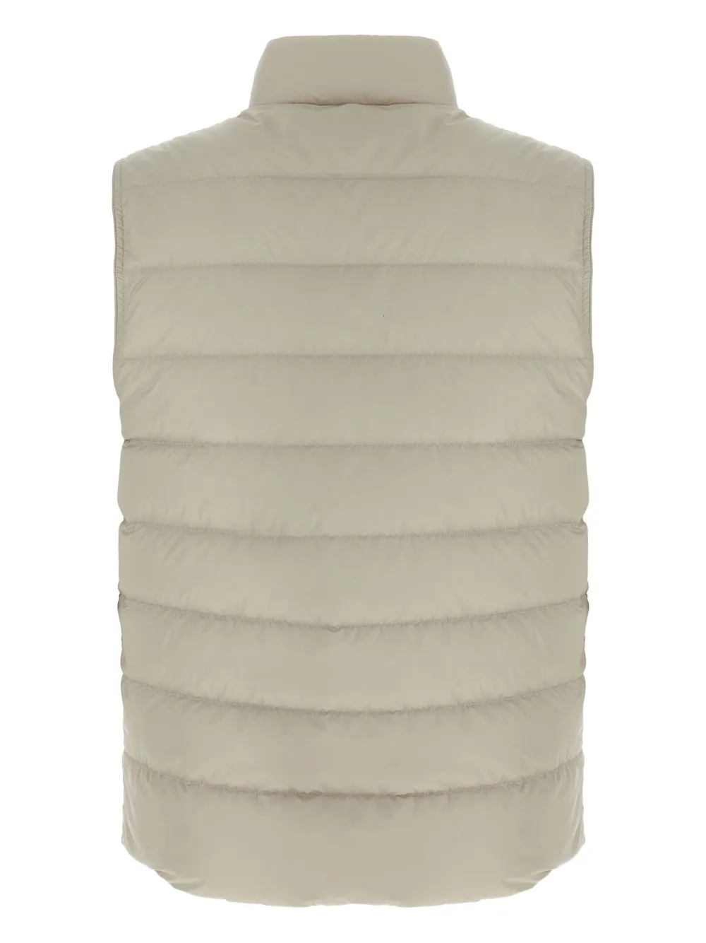 Moncler padded logo-patch gilet Beige