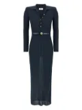 Elisabetta Franchi ribbed maxi day dress - Blue