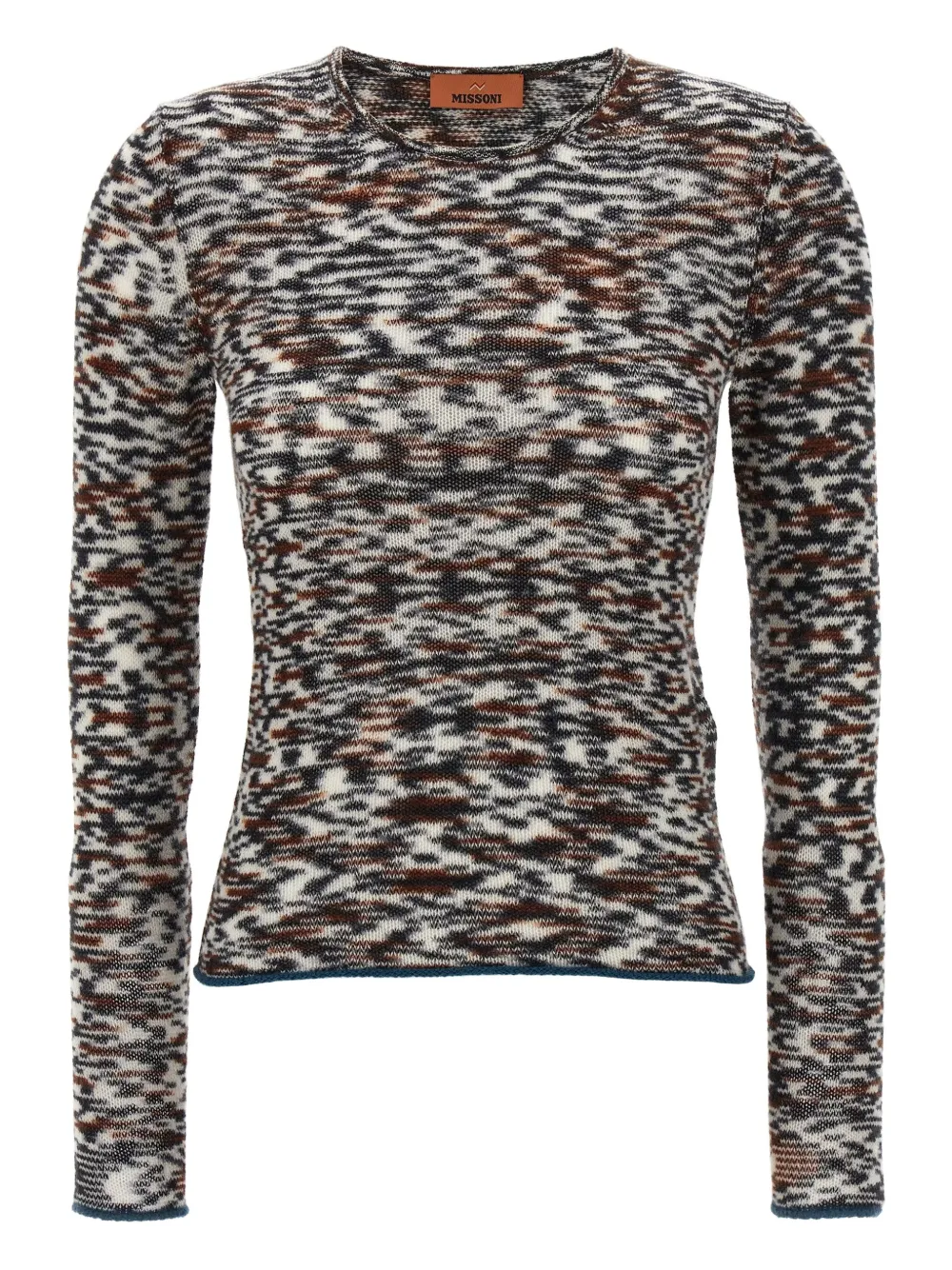 Missoni abstract-print round-neck sweater - ブラウン Missoni abstract-print round-neck sweater - ブラウン