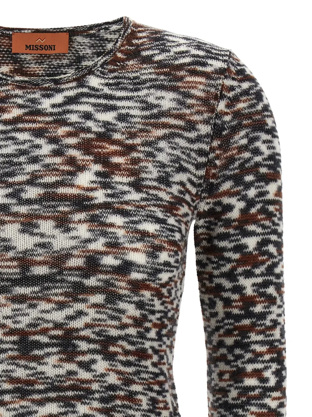 Missoni abstract-print round-neck sweater Bruin