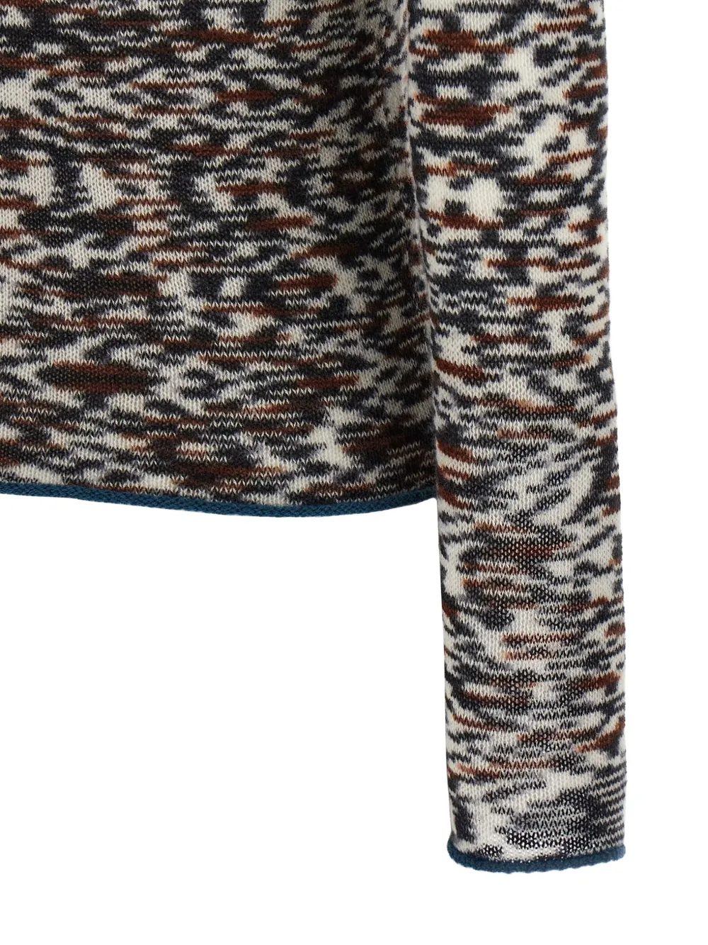 Missoni abstract-print round-neck sweater Bruin