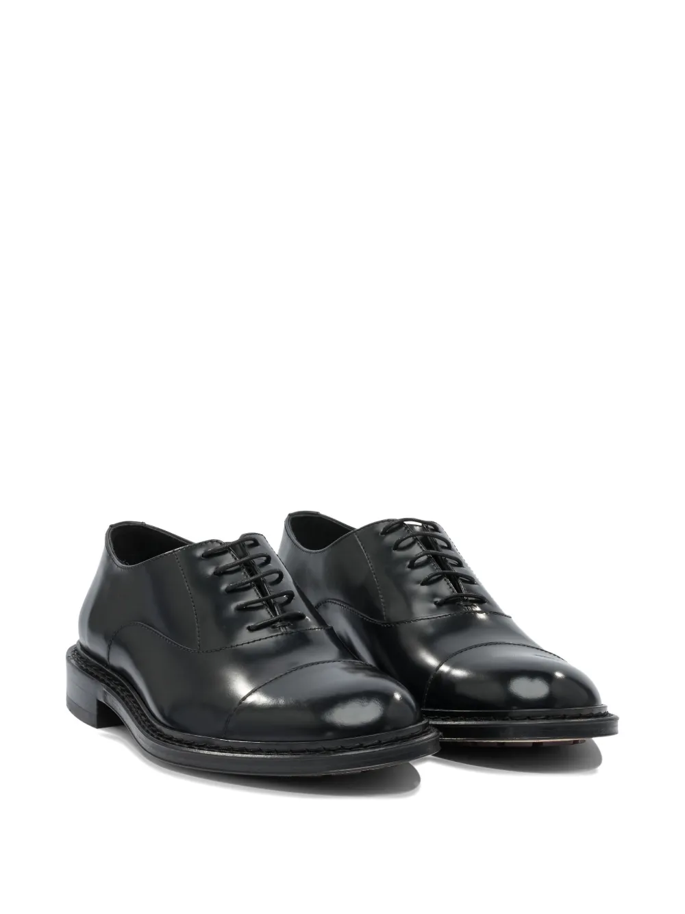 Sturlini Firenze Cap-toe Lace-up Derby Shoes In Black