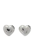 Human Made silver heart-shaped earrings