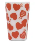 Human Made heart-print glass tumbler - Red